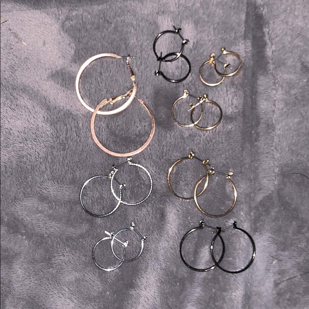 8 pair of hoops